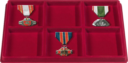 Coin and medals trays TAB Large - red (1)