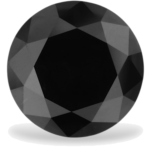 1.45 carat Fancy Black-VVS2 Excellent cut Natūralus Round Deimantas (1)