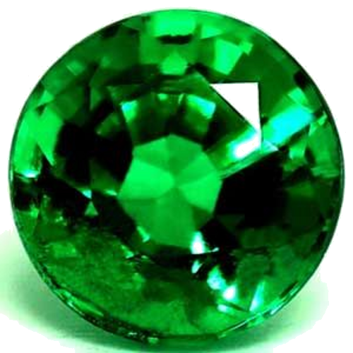 0.46 carat GREEN Round Smaragdas (1)