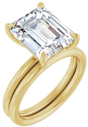 Sužadėtuvių Žiedas „Claw-Prong Solitaire“ 18k yellow gold Emerald 11mm x 9mm (6)