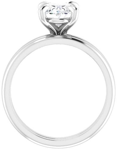 Sužadėtuvių Žiedas „Solitaire“ 417 Baltojo Aukso Oval 9mm x 7mm (7)