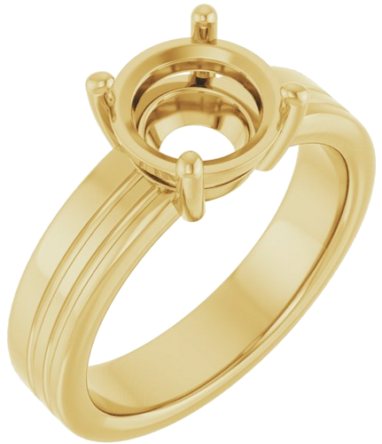 Sužadėtuvių Žiedas „Solitaire“ 14k yellow gold Round 8.2mm (1)