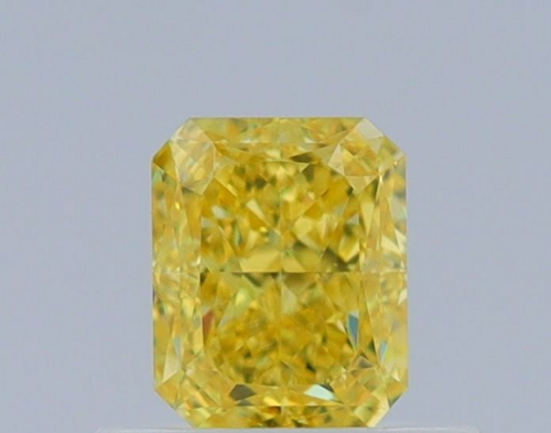 0.51 carat Fancy Vivid Yellow-VS1 Natūralus Radiant Deimantas (1)