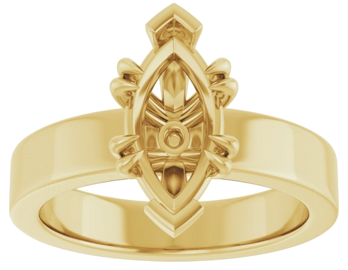 Sužadėtuvių Žiedas „Double Claw-Prong Solitaire“ 14k yellow gold Marquise 12mm x 6mm (3)