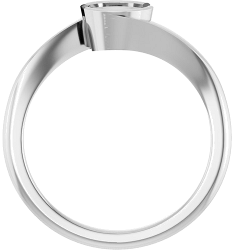 Sužadėtuvių Žiedas „Half-Bezel Solitaire“ 14k white gold Round 5.5mm (2)