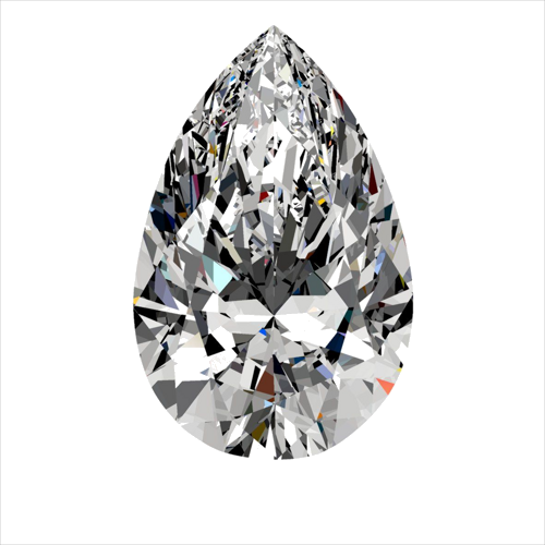 0.61 carat J-VS1 Natūralus Pear Deimantas (1)