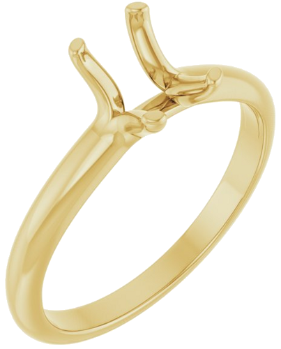 Sužadėtuvių Žiedas „Solitaire“ 585 Geltonojo Aukso Emerald 7mm x 5mm (1)