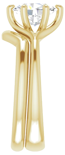 Sužadėtuvių Žiedas „Solitaire“ 750 Geltonojo Aukso Oval 8mm x 6mm (9)