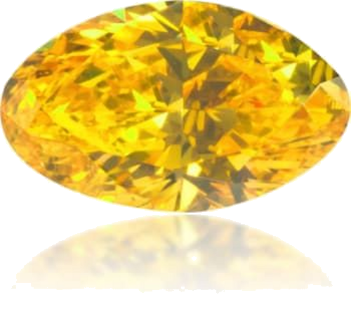 0.28 carat Fancy Vivid Orange-SI2 Natūralus Oval Deimantas (1)