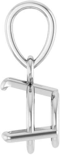 Pakabukas „Round 3-Prong“ 14k white gold Round 6.5mm (3)
