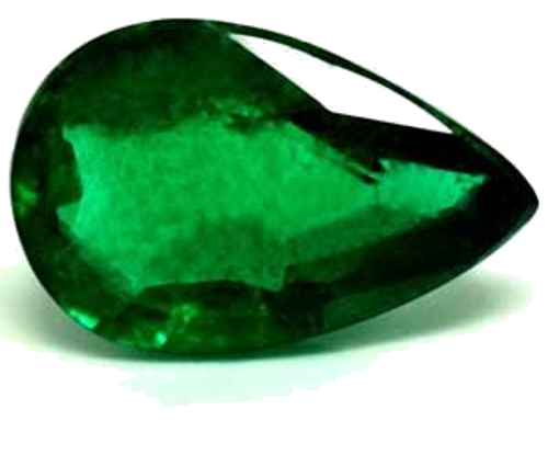 0.59 carat GREEN Pear Smaragdas (1)