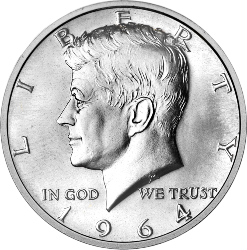 1/2 доллара Джон Ф. Кеннеди 1964 США серебряная монета (1)