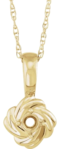 Pakabukas „Knot“ 14k yellow gold Round 5mm (1)