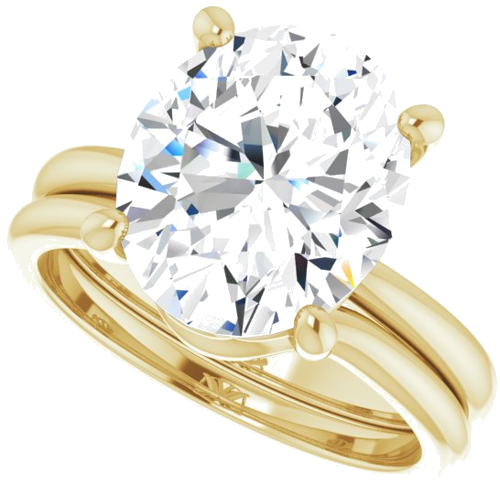 Sužadėtuvių Žiedas 14k yellow gold Oval 12mm x 10mm (10)