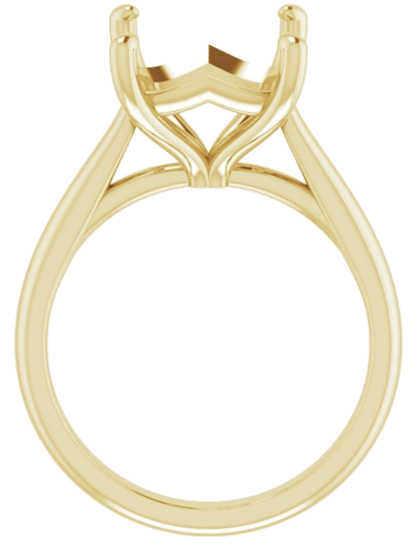 Sužadėtuvių Žiedas „Solitaire“ 14k yellow gold Emerald 12mm x 10mm (2)
