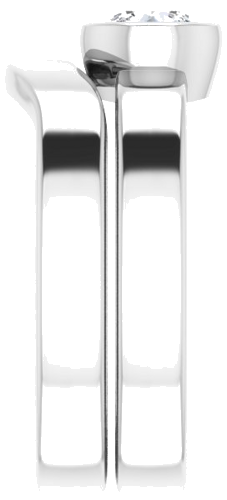 Sužadėtuvių Žiedas „Solitaire“ 585 Baltojo Aukso Round 5.2mm (9)