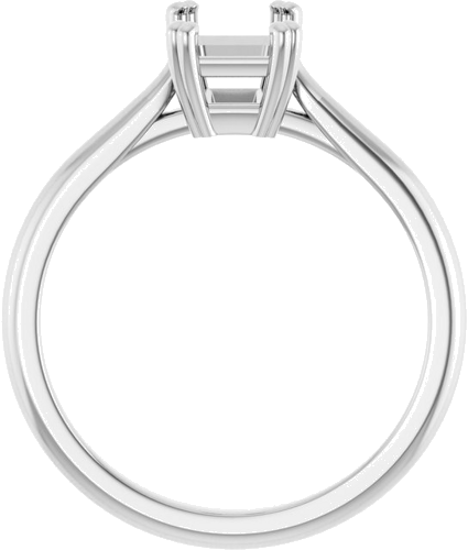 Sužadėtuvių Žiedas „Double Claw-Prong Solitaire“ 950 Platinos Emerald 7mm x 5mm (2)