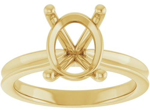 Sužadėtuvių Žiedas 14k yellow gold Elongated Cushion 10mm x 8mm (3)