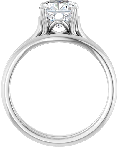 Sužadėtuvių Žiedas „Solitaire“ 14k white gold Cushion 7mm (7)