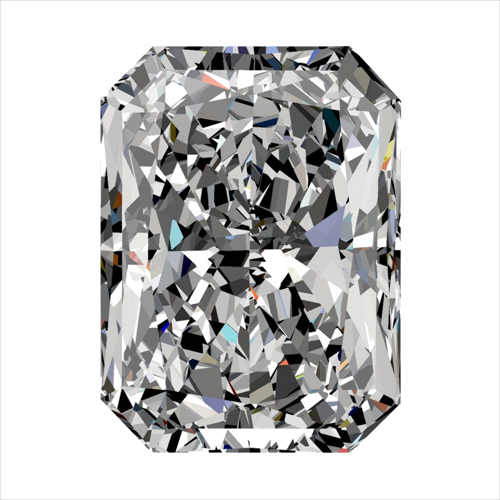 0.6 carat E-VVS1 Natūralus Radiant Deimantas (1)