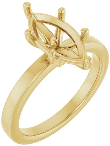 Sužadėtuvių Žiedas „Solitaire“ 14k yellow gold Marquise 13mm x 6.5mm (1)