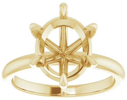 Sužadėtuvių Žiedas „Claw-Prong“ 14k yellow gold Oval 11mm x 9mm (3)