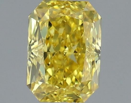 0.51 carat Fancy Vivid Yellow-VS2 Natūralus Radiant Deimantas (1)