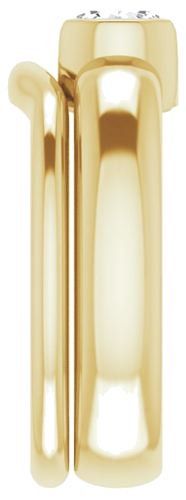 Sužadėtuvių Žiedas „Half Bezel Solitaire“ 585 Geltonojo Aukso Round 6mm (9)