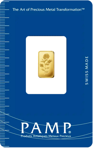 Инвестиционный золотой слиток 1 г Rose PAMP (1)