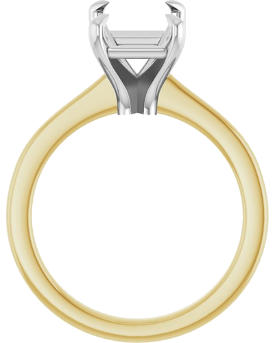 Sužadėtuvių Žiedas „Claw-Prong“ 14k yellow/white gold Emerald 10mm x 7mm (2)