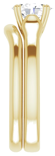 Sužadėtuvių Žiedas „Solitaire“ 10k yellow gold Oval 7mm x 5mm (9)