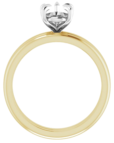 Sužadėtuvių Žiedas „Claw-Prong“ 14k yellow/white gold Pear 9mm x 6mm (7)
