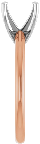 14K Rose   White  8 mm Round Solitaire Engagement Ring Mounting (4)