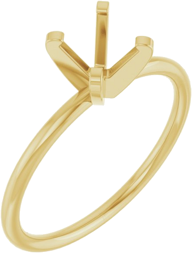 Sužadėtuvių Žiedas „Solitaire“ 14k yellow gold Round 6mm (1)
