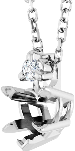 Sterling Silver 5x5 mm Heart .03 CT Natural Diamond Semi-Set 16-18  Necklace (2)