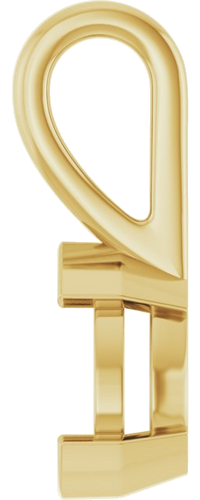 Pakabukas „Half Bezel Solitaire Charm“ 14k yellow gold Pear 7mm x 5mm (3)