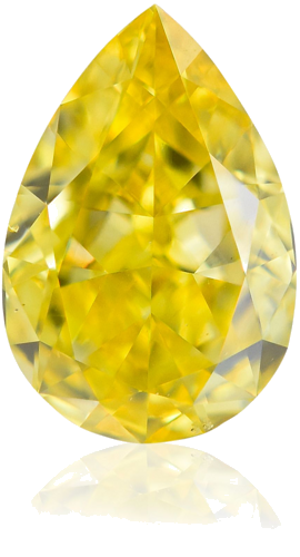 0.41 carat Fancy Vivid Yellow-SI1 Natūralus Pear Deimantas (1)