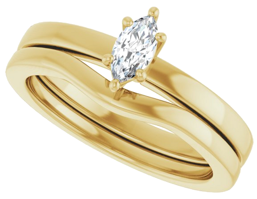 14K Yellow 6x3 mm Marquise Solitaire Engagement Ring Mounting (8)