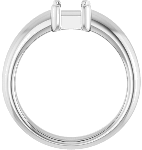 Sužadėtuvių Žiedas „Half-Bezel Solitaire“ 14k white gold Square 5mm (2)