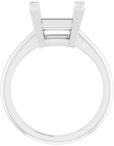 Sužadėtuvių Žiedas „V-End Prong“ 14k white gold Square 9mm (2)