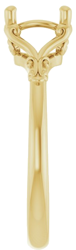 Sužadėtuvių Žiedas „Solitaire“ 14k yellow gold Round 7.4mm (4)