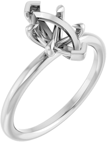 Sužadėtuvių Žiedas „Claw-Prong Solitaire“ 14k white gold Marquise 10.5mm x 5.5mm (1)