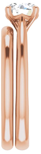 Sužadėtuvių Žiedas „Solitaire“ 18k rose gold Round 6mm (9)