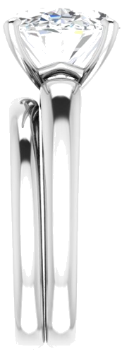 Sužadėtuvių Žiedas „Solitaire“ 925 Sidabro Oval 14mm x 10mm (9)