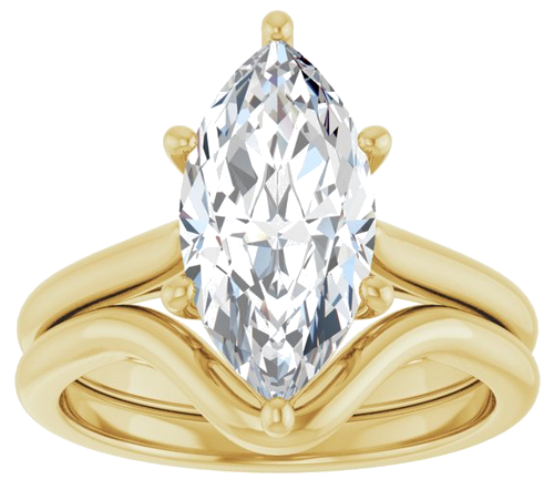 Sužadėtuvių Žiedas 14k yellow gold Marquise 14mm x 7mm (8)