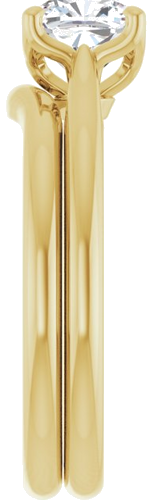 Sužadėtuvių Žiedas „Solitaire“ 585 Geltonojo Aukso Cushion 6mm (9)