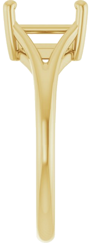 Sužadėtuvių Žiedas „Solitaire Split-Shank“ 14k yellow gold Emerald 8mm x 6mm (4)