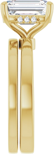 Sužadėtuvių Žiedas „Hidden Halo-Style“ 14k yellow gold Emerald 9mm x 7mm (9)