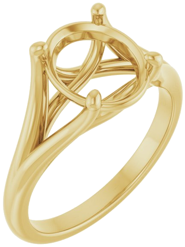 Sužadėtuvių Žiedas „Solitaire“ 750 Geltonojo Aukso Oval 10mm x 8mm (1)