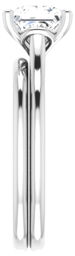 Sužadėtuvių Žiedas „Solitaire“ 585 Baltojo Aukso Square 6mm (9)